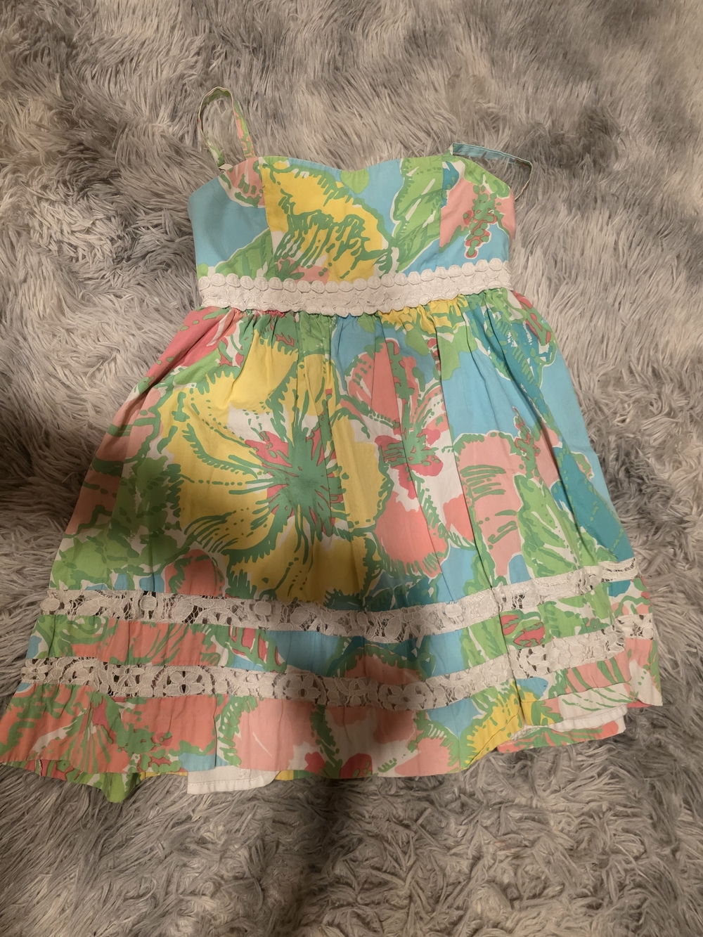 Lilly Pulitzer Pastel Floral Sundress in Blue, Pink, Yellow, Green